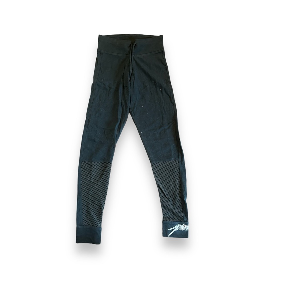[PINK] Black Joggers w/ Mesh